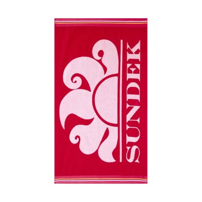 хавлиена,кърпа,хавлии,sundek,new,classic,jacquard,beach,logo,towel,pitaya,01,(red)