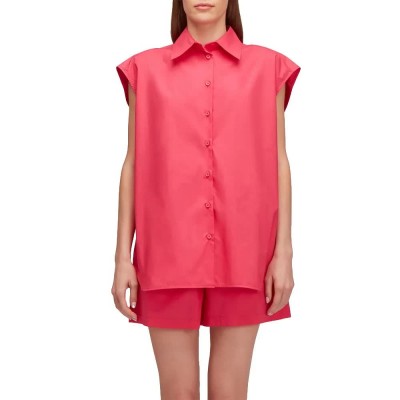 потник,дамски,блузи,дамски,ризи,sundek,poplin,sleeveless,shirt,pink,(pitaya)
