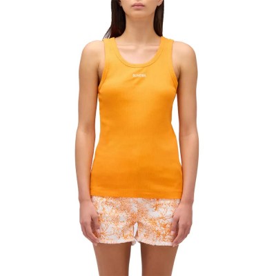 тениска,дамски,тениски,sundek,ribbed,with,embroidered,logo,sleeveless,t,shirt,lulo