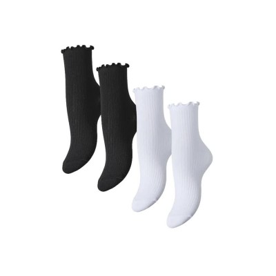 чорапи,дамски,чорапи,pieces,afia,crew,socks,4,pairs,white,black,(black)