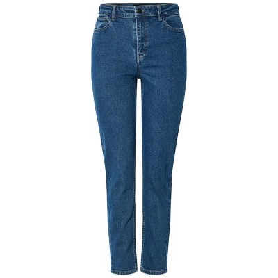 дънки,дамски,панталони,pieces,bella,mb,ankle,high,waist,jeans,medium,blue,denim,(blue)