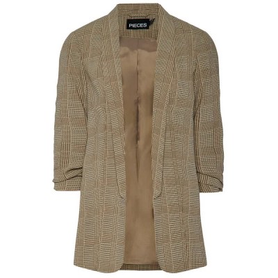 сако,дамски,сака,pieces,boss,3,4,printed,blazer,crockery,check,morel,(grey)