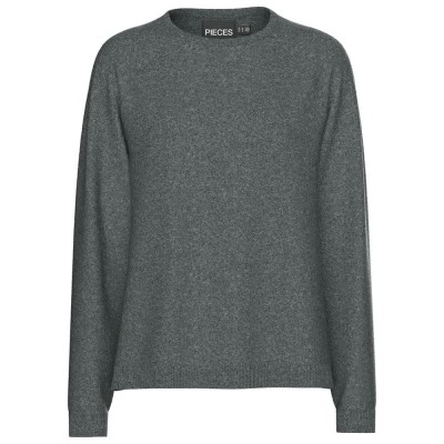 блуза,дамски,пуловери,дамски,плетени,дрехи,pieces,bree,sweater,dark,grey,melange,(grey)