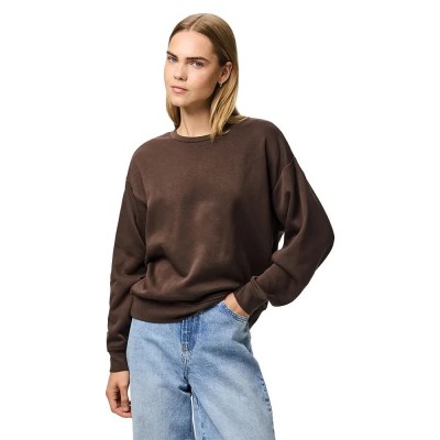 блуза,дамски,блузи,pieces,chilli,loose,fit,sweatshirt,brown,(hot,fudge)
