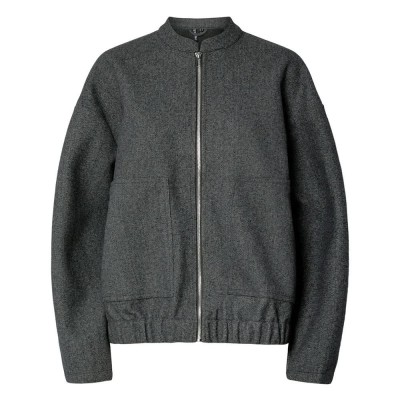 яке,дамски,якета,и,палта,pieces,debbie,bomber,jacket,dark,grey,melange,(grey)