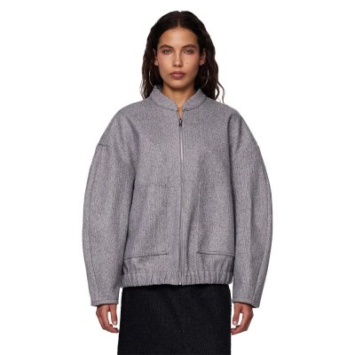 яке,дамски,якета,и,палта,pieces,debbie,bomber,jacket,light,grey,melange,(grey)