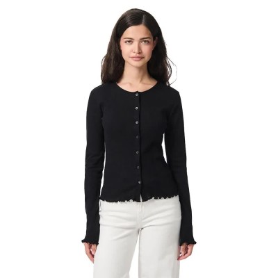 жилетка,дамски,пуловери,дамски,плетени,дрехи,pieces,marie,cardigan,black