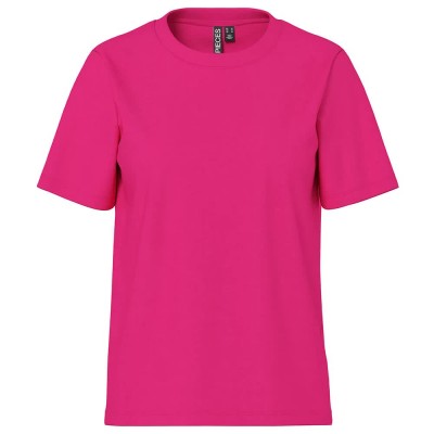 тениска,дамски,тениски,pieces,ria,solid,short,sleeve,t,shirt,beetroot,purple,(pink)