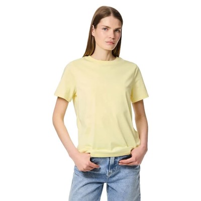 тениска,дамски,тениски,pieces,ria,solid,short,sleeve,t,shirt,french,vanilla,(yellow)