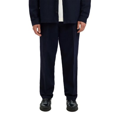 панталони,мъжки,панталони,selected,196,leroy,linen,straight,fit,pants,sky,captain,(blue)