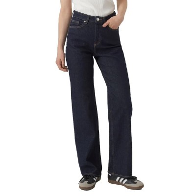 дънки,дамски,панталони,vero,moda,tessa,ra369,wide,leg,high,waist,jeans,dark,blue,denim,(blue)