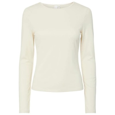 тениска,дамски,тениски,yas,paloma,long,sleeve,t,shirt,pristine,(beige)