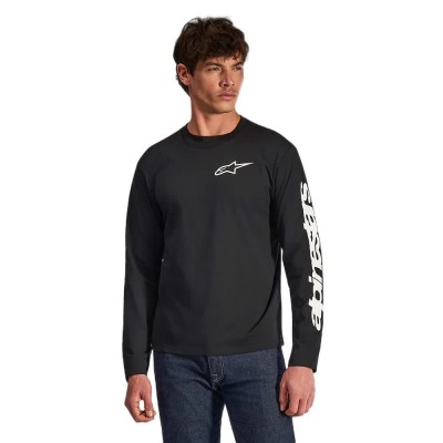 тениска,мъжки,тениски,дамски,тениски,alpinestars,trackside,long,sleeve,t,shirt,black,(black,white)
