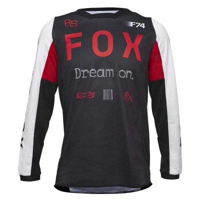 блуза,с,дълъг,ръкав,мъжки,тениски,дамски,тениски,fox,racing,180,race,spec,long,sleeve,jersey,black,grey,(flo,red)