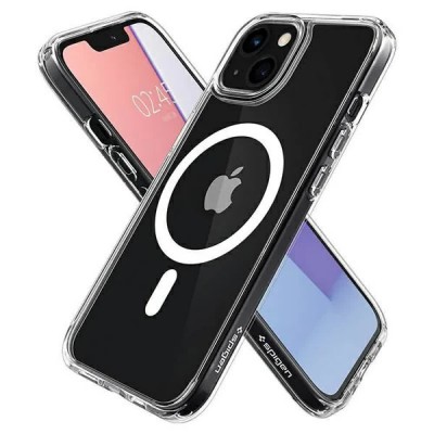 други,аксесоари,spigen,iphone,13,14,15,6.1´´,magsafe,acs03528,phone,case,clear,(white)
