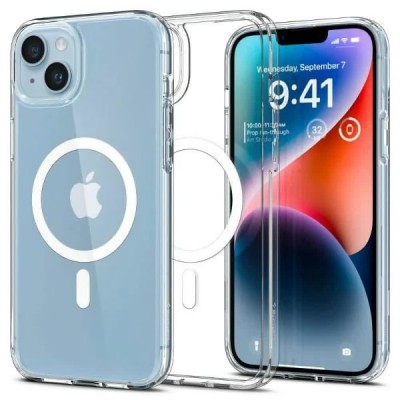 други,аксесоари,spigen,iphone,14,15,13,6.1´´,magsafe,acs05048,phone,case,clear,(white)