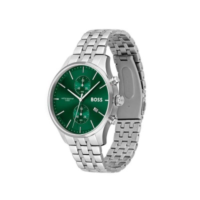 часовник,часовници,boss,associate,42,mm,watch,silver,(silver,green,mineral)