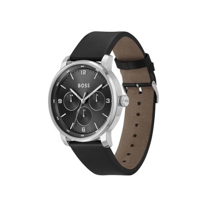 часовник,часовници,boss,contender,44,mm,watch,silver,black,mineral