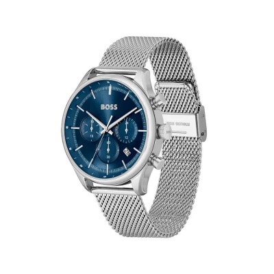 часовник,часовници,boss,gregor,45,mm,watch,silver,blue,mineral