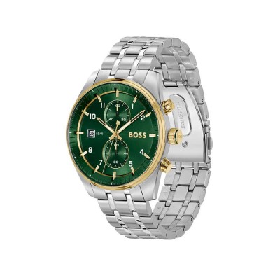 часовник,часовници,boss,skytraveller,44,mm,watch,silver,(silver,green,mineral)
