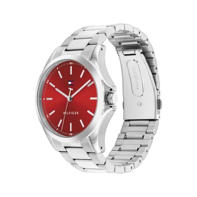 часовник,часовници,tommy,hilfiger,bruce,42,mm,watch,silver,(silver,red,mineral)