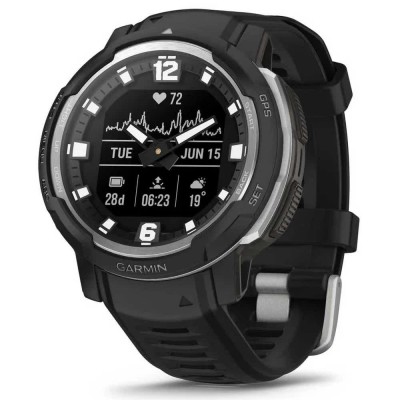 часовници,garmin,reloj,instinct®,crossover,reacondicionado,silver,(black)