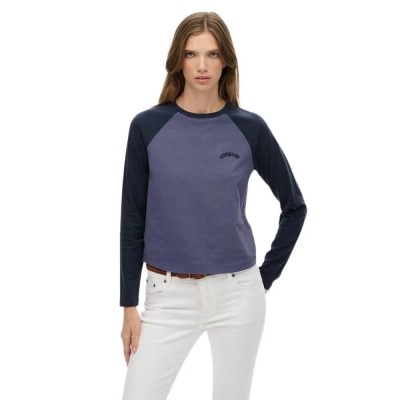 фланелка,с,дълъг,ръкав,дамски,топове,superdry,essential,logo,baseball,long,sleeve,top,richest,navy,mariner,navy