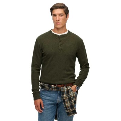 тениска,мъжки,тениски,superdry,vle,mid,weight,henley,long,sleeve,t,shirt,olive,green,marl,(green)