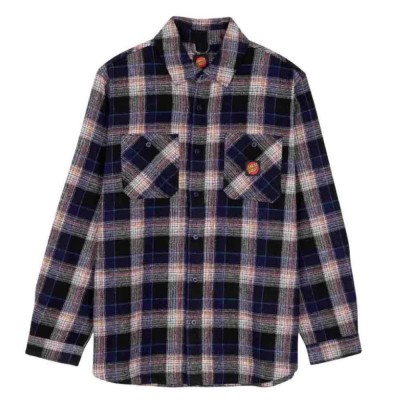 карирана,риза,дамски,ризи,мъжки,ризи,santa,cruz,apex,long,sleeve,shirt,blue,(navy,check)