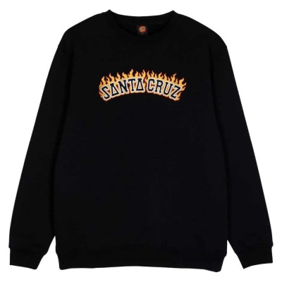 блуза,мъжки,пуловери,santa,cruz,burnt,collegiate,crew,sweatshirt,black