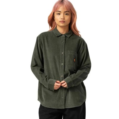 риза,с,дълъг,ръкав,дамски,ризи,мъжки,ризи,santa,cruz,classic,label,long,sleeve,shirt,green,(dark,moss)