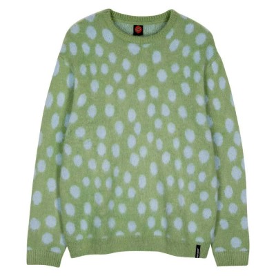 блуза,мъжки,пуловери,santa,cruz,jaguar,knit,crew,sweatshirt,green,(moon,rock)