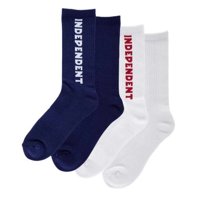 чорапи,мъжки,чорапи,independent,baseline,crew,socks,2,pairs,white,blue,(white,navy)