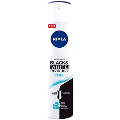 хигиена,тяло,nivea,black,&,white,invisible,fresh,200ml,deodorant,spray,clear