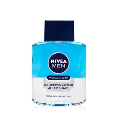 бръснене,nivea,protect,&,care,2in1,100ml,aftershave,clear