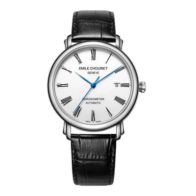 часовник,часовници,emile,chouriet,001168g406625,automatic,3,atm,40,mm,watch,silver,(grey,black,white)