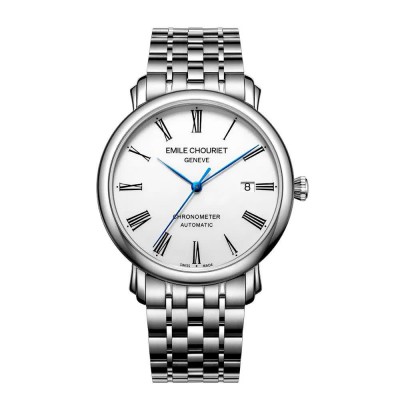 часовник,часовници,emile,chouriet,00116g406625,automatic,3,atm,40,mm,watch,silver,(grey,grey,white)