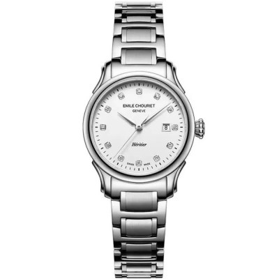 часовник,часовници,emile,chouriet,191128l62276,automatic,3,atm,28,mm,woman,watch,silver,(grey,grey,white)