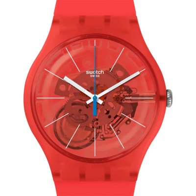 часовник,часовници,swatch,suoo105,quartz,3,atm,41,mm,watch,orange,(red,red,red)