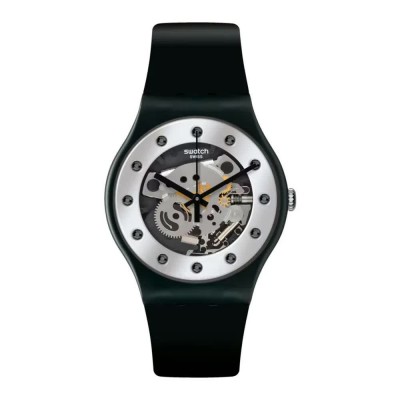 часовник,часовници,swatch,suoz147,quartz,3,atm,41,mm,watch,green,(black,black,white)