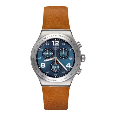 часовник,часовници,swatch,yvs470,quartz,3,atm,43,mm,watch,brown,(grey,brown,blue)