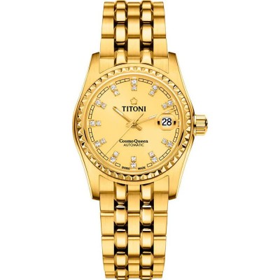 часовник,часовници,titoni,729g,306,automatic,5,atm,27,mm,woman,watch,golden,(golden,golden,golden)