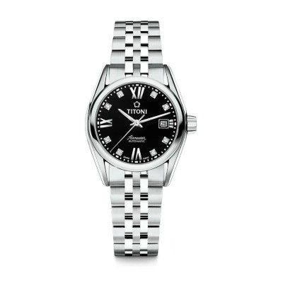 часовник,часовници,titoni,23909s,354,automatic,3,atm,27,mm,woman,watch,silver,(grey,grey,black)