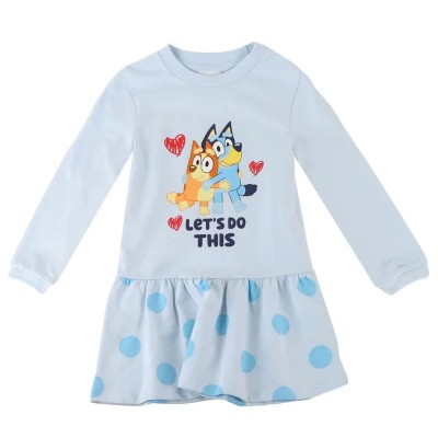 рокля,дамски,поли,и,рокли,bluey,bluey,long,sleeve,dress,blue,(light,blue)