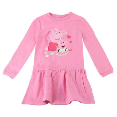 рокля,дамски,поли,и,рокли,peppa,pig,peppa,pig,long,sleeve,dress,pink,(pink)