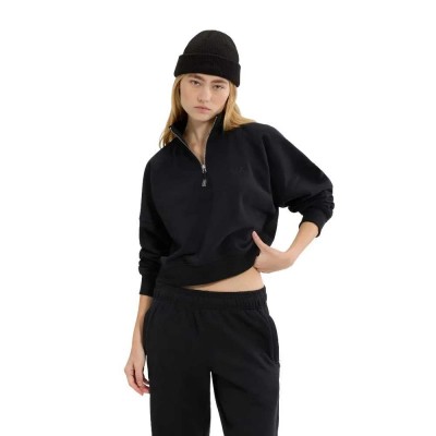 блуза,дамски,блузи,ellesse,carrera,half,zip,sweatshirt,black