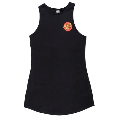 рокля,дамски,поли,и,рокли,santa,cruz,classic,dot,sleeveless,dress,black,(black)