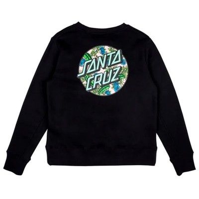 блуза,дамски,блузи,santa,cruz,island,dot,crew,sweatshirt,black,(black)