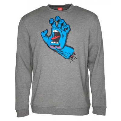 блуза,мъжки,пуловери,santa,cruz,screaming,hand,crew,sweatshirt,grey,(dark,heather)