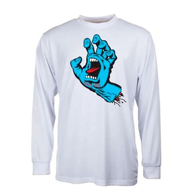 тениска,мъжки,тениски,дамски,тениски,santa,cruz,screaming,hand,long,sleeve,t,shirt,white,(white)